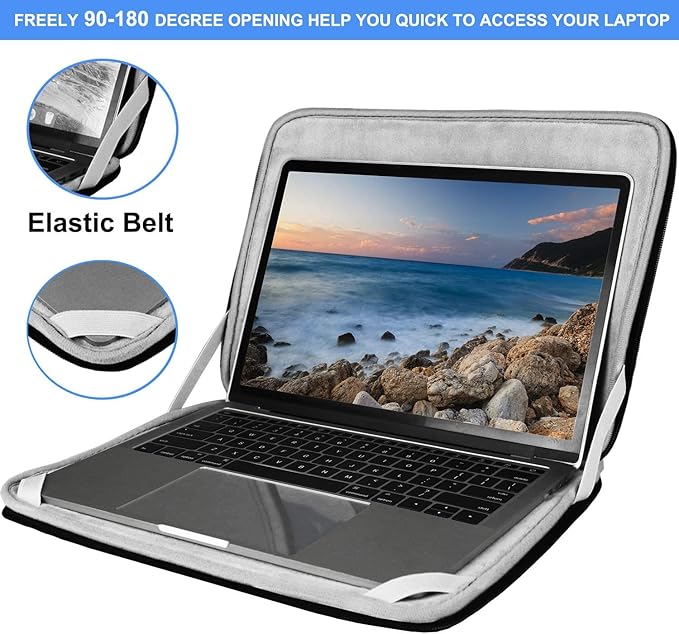 Laptop Case Sleeve 13.3 inch, Protective Computer Cover Sleeve Tablet Briefcase Carrying Bag Compatible with MacBook Air/MacBook Pro, HP, ASUS, Acer, Lenovo, Notebook, Computer, Black
