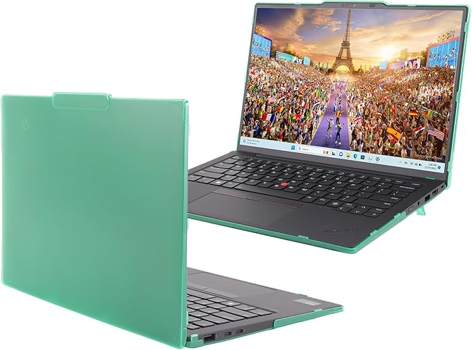 mCover Hard Case ONLY Compatible for 2024-2025 14" Lenovo ThinkPad X1 Carbon Gen 12 Windows Notebook PC (with 180-degree Hinge, NOT Fitting Any Other Lenovo Models) - Green