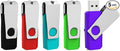 Aiibe 5 Pack 64 GB Flash Drive 64GB USB Flash Drive Thumb Drive 64 GB USB 2.0 Flash Disk Jump Drive Multi Pack USB Stick Zip Drives 64GB with Led Light (64G, 5 Colors: Black Red Cyan Green Purple)