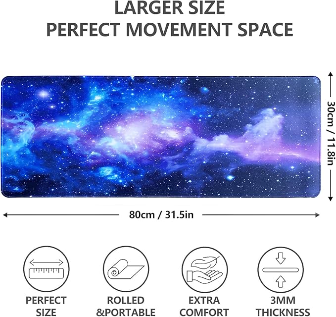 Gaming Mouse Pad (Galaxy Print), Large