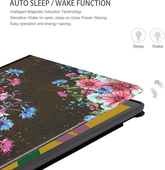 Case for iPad 9th Generation Case, for iPad 8th Generation Case,for iPad 7th Generation Case Women Girls Kids Shockproof Case Multi-Angle View Adjustable Stand Auto Wake/Sleep, Flowers