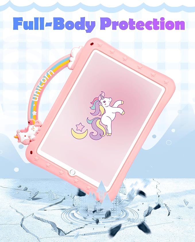 Wazzasoft for Samsung Galaxy Tab S6 lite Case 10.4" - Girls Cute Women Cartoon Kawaii 3D Design Cover with Rotating Stand & Strap Unique Girly Teens Funda for Samsung Tab S6 lite Case (2022/2020)