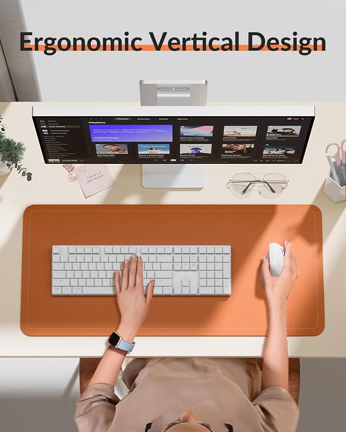 Keychron M5 8K Vertical Ergonomic Mouse Wireless, 2.4 GHz/Bluetooth 5.3/Wired Computer Mice Rechargeable, 5 Levels Up to 30K DPI with Programmable Buttons for Laptop macOS/Windows - White