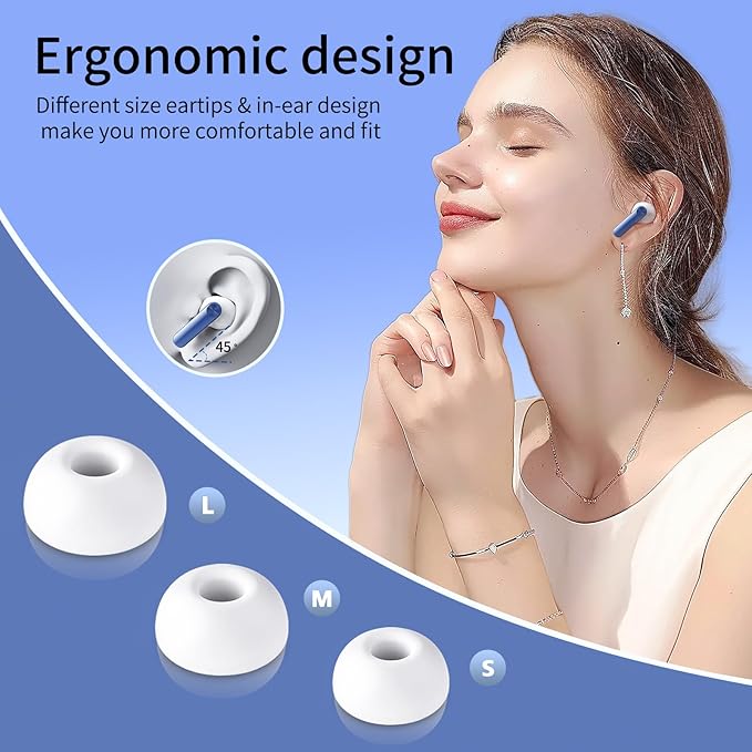 Wekily Wireless Earbuds, Bluetooth 5.3 Headphones LED Power Display, 2025 New Wireless Earphones, 4 ENC Noise Cancelling Mic, HiFi Stereo, 48H Playtime Mini Case IP7 Waterproof for iOS Android