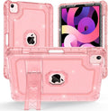ZoneFoker Case for iPad Air 5th/ 4th Generation Case (2022/2020) 10.9'', for iPad Pro 11 Inch (4th/3rd/2nd/1st Gen), Hard Sturdy Slim Cover for iPad Air 5 4 th with Pencil Holder/Stand, Pink Glitter