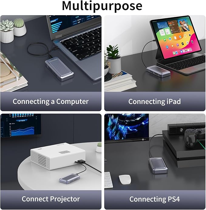 GODO 40Gbps M.2 NVMe SSD Enclosure ,Aluminum Type C USB4.0 Hard Drive Enclosure,Tool Free Installation, Support SSD Size 2230/2242/2260/2280 Compatible with Thunderbolt 4/3/USB4/3.2/3.1/3.0/2.0