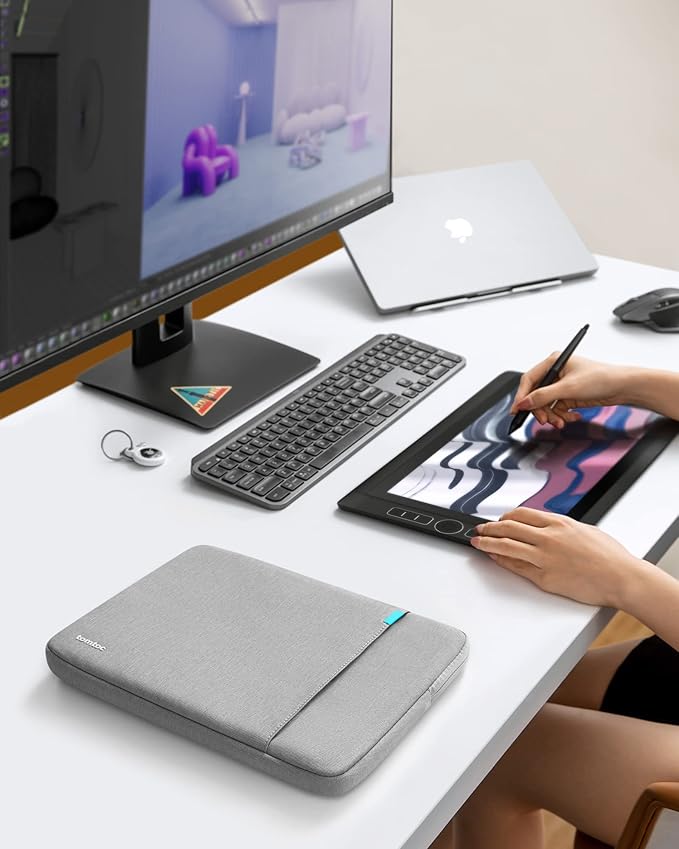 tomtoc 360° Protective Laptop Sleeve for 15-inch New MacBook Air M5/A3448 (2026), M4/A3241, M3/A3114, M2/A2941, Water-Resistant Laptop Case Fits 15-inch MacBook Pro A1990 A1707 & Surface Laptop AI PC