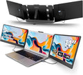 domyfan 14" Laptop Screen Extender, FHD 1080P IPS Triple Portable Monitor for Laptop, HDMI/USB-A/Type-C for Windows, Mac, Android, Chrome, Switch & PS5, Work with 13.3”-17” Laptops