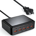 USB C Charger Station for Multiple Devices, 10-Port Desktop USBC Charging Hub with 5 USB-C & 5 USB-A Multi Ports, Fast Multiport Wall Charger Block Cube for iPhone 17 16 15 Pro Max iPad Plug Outlet