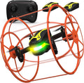 M17 Drone with Protective Cover Mini Drone RC Quadcopter for Beginners Land-Air Dual Mode Drone Headless Mode 3 Speed Modes 3D Flip One Key Control 2 Rechargeable Battery Gifts