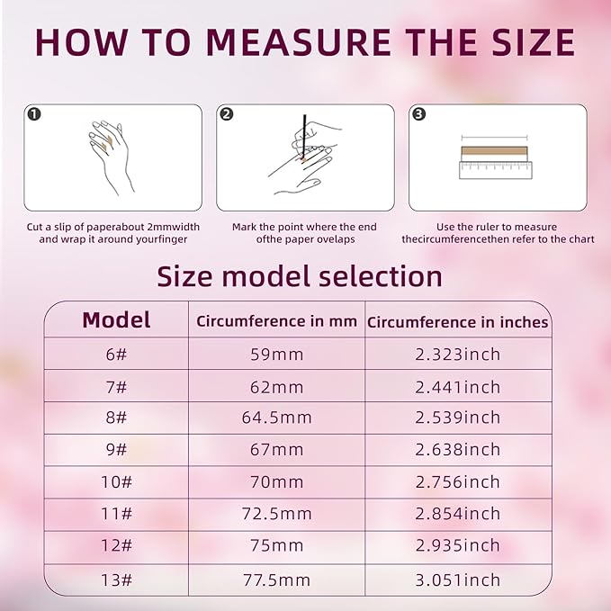 Smart Ring Men & Women Ring Sleep Tracker Pedometer Long Battery Life No Subscription Fee, IP68 Waterproof (Pink, 9)