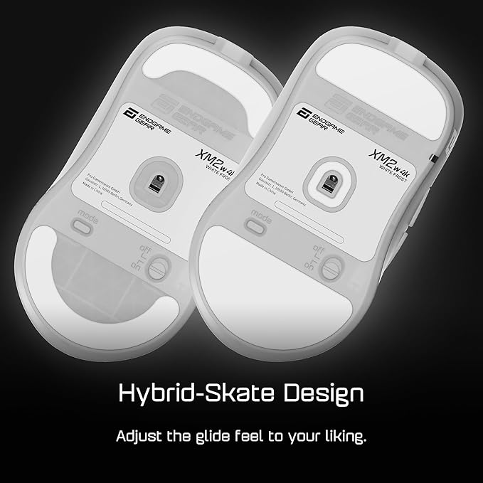 ENDGAME GEAR XM2w 4k Wireless Gaming Mouse – 4000Hz Polling Rate, Kailh GX Switches, PixArt PAW3395 Sensor, Lightweight ~63 g, White Frost