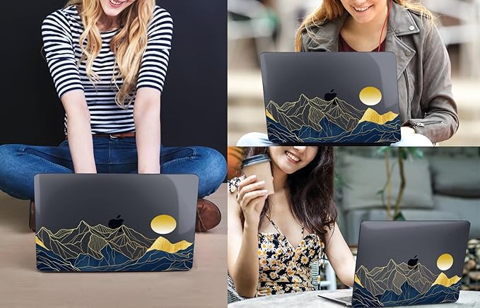 CISSOOK Compatible with MacBook Air 13.6 Inch Case A3449 A3240 A3113 A2681, Laptop Hard Shell Mountain Sunshine Cover with Keyboard Cover for MacBook Air 13 M2 M3 M4 M5 Release 2022 2024 2025 2026