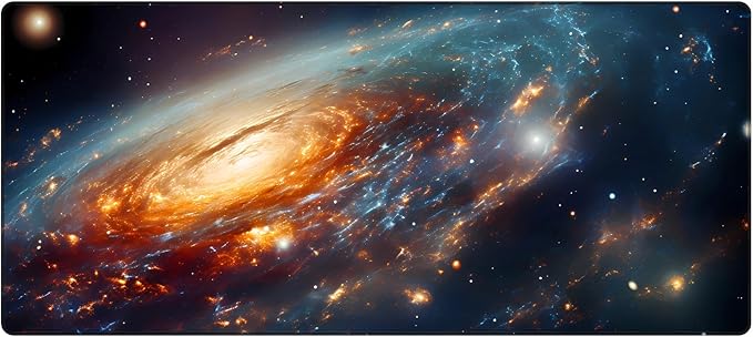 Extended Speed Gaming Mouse Pad Large Size 35.4 X 15.7 X 0.12inches Desk Mat Mousepad with Personalized Design Office Users - Constellation