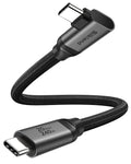 Silkland 20Gbps USB C Data Cable Right Angle, Short 1FT 90 Degree USB C 3.2 Gen 2x2 High Speed Data Transfer Cable, 5K/4K 60Hz Monitor Display, 240W PD Charging, Compatible for SSD, Hub, Dock, eGPU