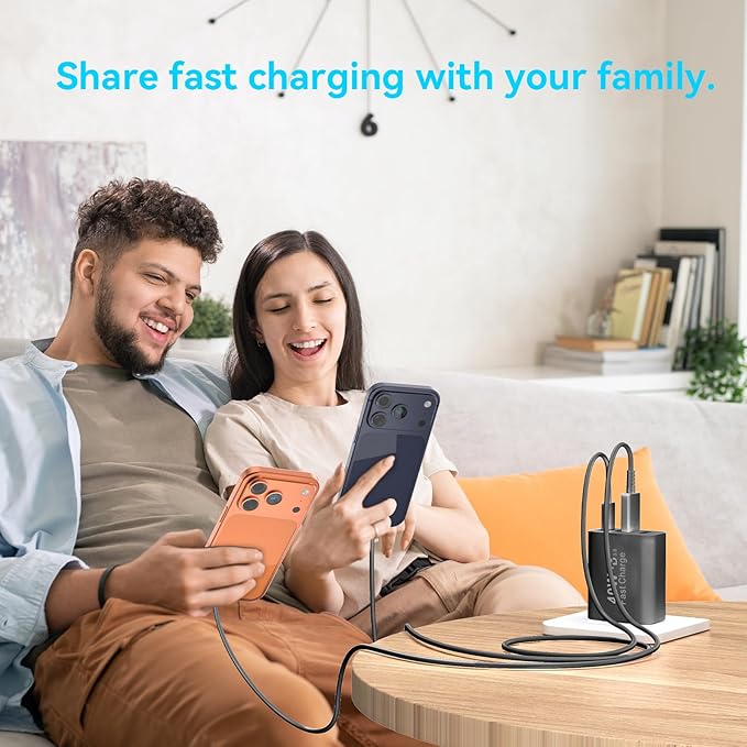 USB C Wall Charger Block, 2-Pack 40W 4-Port Fast Charging Block PD Power Adapter +QC 3.0 USB A Wall Plug Multiport Type C Box Cube for Phone 15/14/13/12/11 Pro Max, Galaxy, Pixel