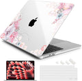 Batianda Premium Case for New MacBook Air 15 inch with M5 M4 M3 M2 Chip 2026 2025 2024 2023 Release, Designed Ultra-Slim Hardshell & Keyboard Cover & Screen Protector 4-in-1 Bundle, Lovely Flower