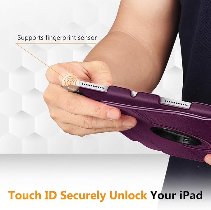 Fintie Rotating Case for iPad Air 11-inch M3 (2025) / M2 (2024), iPad Air 5th (2022) / 4th Generation (2020) 10.9 Inch - 360 Degree Rotating Protective Stand Cover w/Pencil Holder, Purple