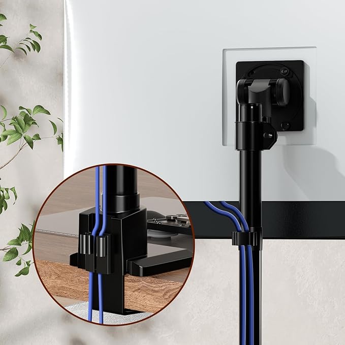 Monitor-Arm Ultrawide Heavy Duty 24-57'' - Aluminum Single Monitor Mount Holds up to 59.4lbs, Adjustable Desk Mount Stand, VESA 75/100 mm, Black
