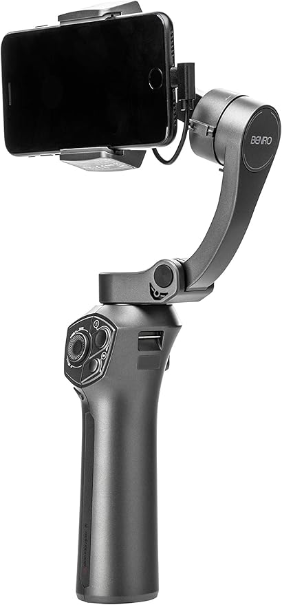 Benro 3XS 3-Axis Smartphone Handheld Gimbal Stabilizer with Foldable Design, 24-Hour Battery, Wireless Charging and External Mic Port for Mobile Creators (3XS)
