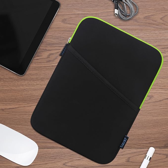 Lacdo Tablet Sleeve Case for 11 inch iPad A16 / 11 inch iPad Air M4 M3 M2 / 11" iPad Pro M5 M4 / 10.9" iPad /10.2" iPad /10.9" ipad Air / 11 Inch Samsung Galaxy Tab A9+ Bag, Fit Magic Keyboard, Green