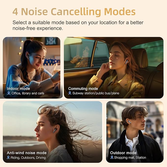 QCY MeloBuds Pro Aadptive Hybrid Active Noise Cancelling Wireless Earbuds, Reduce Noise by Up to 99%, Bluetooth 5.3 Wireless LDAC Hi-Res Audio, 34H Playtime, Comfortable Fit, Custom EQ via App