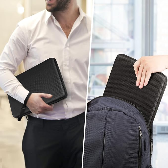 FINPAC Hard Laptop Sleeve Case for 11.6-inch Chromebook, Shockproof Computer Carrying Case Compatible with 11.6-inch Samsung Chromebook 4+/4/3/2, Acer/HP/Dell/ASUS/Surface Laptop 13", Pro 12", Black