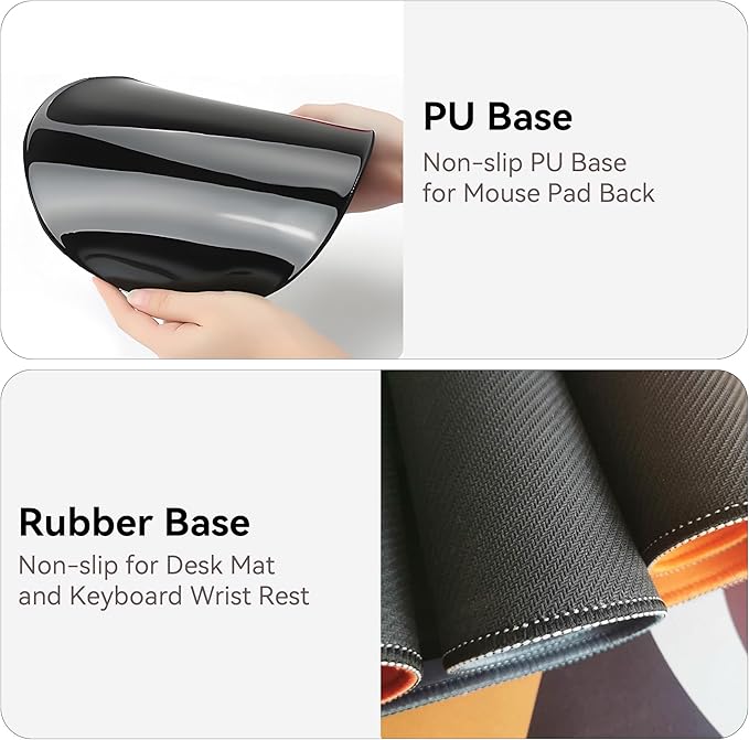 Desk Mat Set + Keyboard and Mouse Pad with Wrist Rest Support,4-in-1 Large Mousepad Computer Mats for Desktop Home & Office-with God