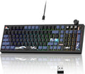 Womier Wireless Gaming Keyboard, Mechanical Keyboard, 98% Creamy Keyboard RGB Backlit with Number Pad and Volume Knob, BT5.0/2.4GHz/USB-C Mode, Hot Swappable Custom Keyboard with Linear Switches