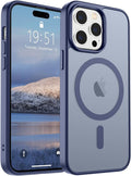 SUPFINE Magnetic for iPhone 14 Pro Max Case (Compatible with MagSafe) (Military Grade Drop Protection) Slim Translucent Matte Shockproof with Anti-Fingerprint Phone Case,Lavender Gray