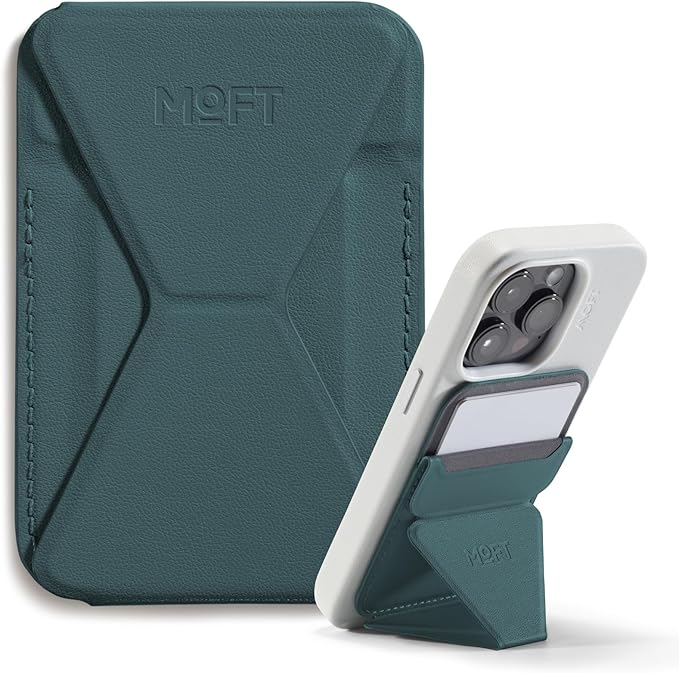 MOFT Magnetic Wallet Stand Compatible with iPhone 17/16/15/14/13/12 Series, Angle Adjustment & Magsafe Compatible MOVAS Phone Stand,Jungle