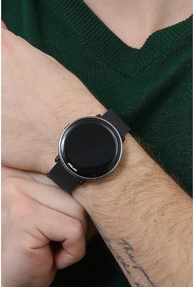 POLAR Ignite 3 Series Titanium Fitness Tracking Smartwatch with AMOLED Display, GPS, Heart Rate Monitoring, Sleep Analysis, and Real-Time Voice Guidance; S-L, for Men or Women, Black Titanium