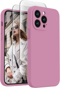 FireNova Designed for iPhone 13 Pro Max Case, Silicone [Camera Protection] Phone Case, Soft Anti-Scratch Microfiber Lining Inside, 6.7 inch, Lilac Purple