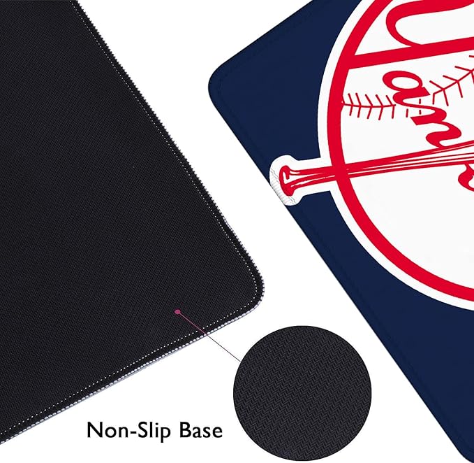 Baseball Mouse Pad Extended Large Gaming Desk Pad 31.5 x 11.8 Inch, XL Mousepad Topographic Mouse Pad with Anti-Slip Rubber Base for New York Home Office