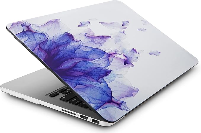 KECC Compatible with MacBook Pro 13 inch Case 2020-2025, 2016-2019 Release M2 M1 A2338 A2289 A2251 A2159 A1989 A1706 A1708 Plastic Hard Shell + Keyboard Cover, Purple Flower