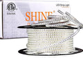 Shine Decor LED Strip Light 150FT 120VAC, Super Bright 19012 Lumens Dimmable, IP65 Waterproof for Outdoor Indoor, 6500K Cool White Every 1.6ft Cuttable Lighting Rope 6x10mm, ETL Listed 45M