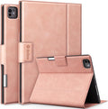 Antbox for iPad Pro 13 Inch Case M5 2025/M4 2024, Built-in Pencil Holder, Supports Pencil Pro/(USB-C), Auto Sleep/Wake Function PU Leather (Pink)