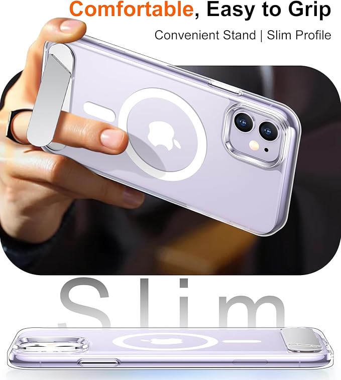 Magnetic Compatible with iPhone 11 Phone Case, [Built-in Invisible Kickstand][Compatible with MagSafe] [Military Grade Shockproof] Slim Thin Phone Case for iPhone 11 6.1"