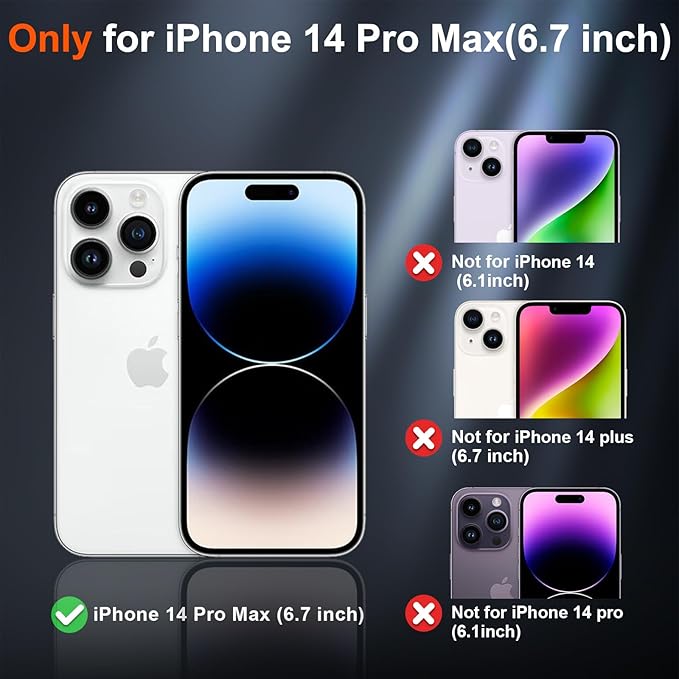 SUPFINE Magnetic for iPhone 14 Pro Max Case (Compatible with MagSafe) (Military Grade Drop Protection) Slim Translucent Matte Shockproof with Anti-Fingerprint Phone Case,Antique White