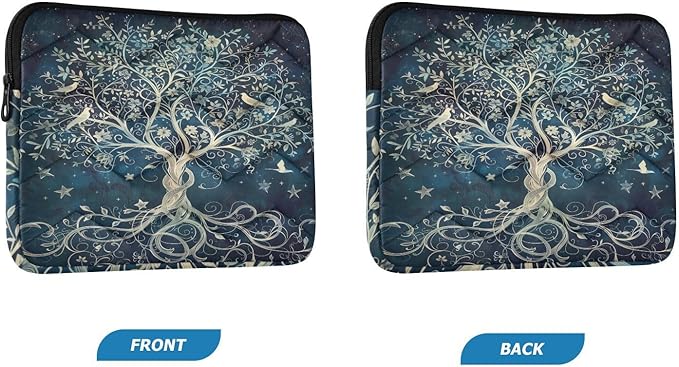 Cute Laptop Sleeve 13 inch Retro Tree of Life Laptop Bag 14 inch Waterproof Computer Bag for Women Laptop Accessories Computer Cover Bag for Tablet Men, A06D24018