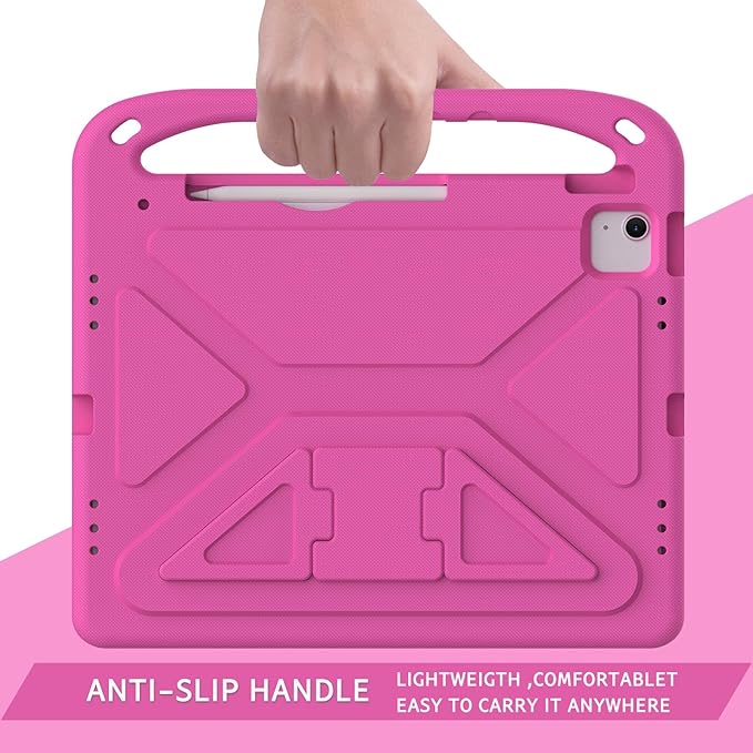 ATOOZ Kids Case for iPad air 13 inch 2024 2025 2026 (M2 M3 M4) / iPad Pro 13 inch (M4 M5), Cover with Shockproof Handle Stand for iPad Pro 13 7th /8th Gen 13" Tablet (Rose)