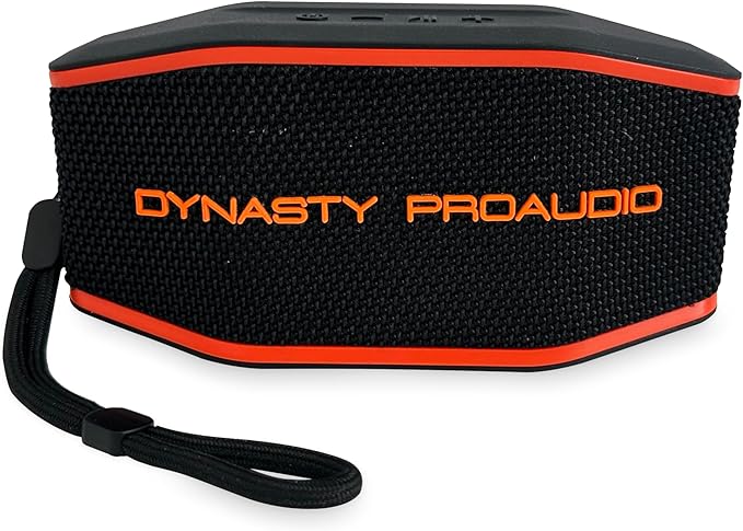 DYNASTY PROAUDIO SB-108 Portable Bluetooth 5.3 Speaker with IPX7 Waterproof, Wireless Stereo Pairing, Enhanced Immersive Bass, Supports for AUX/TF-Card, for Outdoor, Camping and Travel (Black)