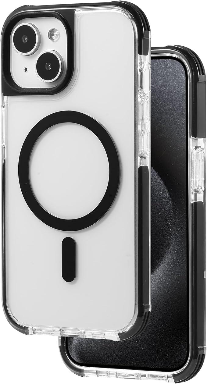 Tigowos for iPhone 15 Bumper Case Fits MagSafe 15FT Drop Resistant Anti-Yellowing Heavy Duty Shockproof Back Cover Fits iPhone 15 Phone Cases 6.1", Clear