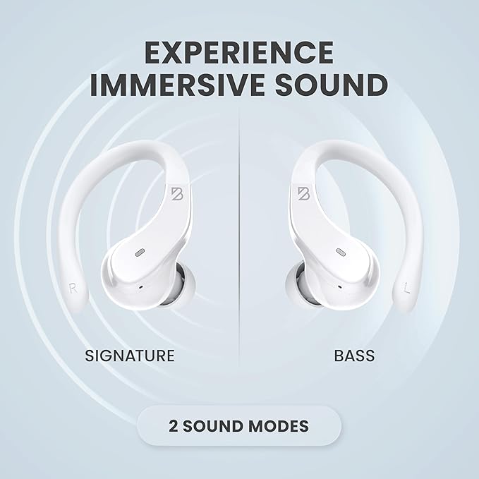 Back Bay Audio - Runner Wireless Earbuds for Running, Workout Wrap Around Earbuds Bluetooth Headphones for Sports, Around The Ear Wireless Bluetooth Running Headphones, Hook Over Earphones Earhooks