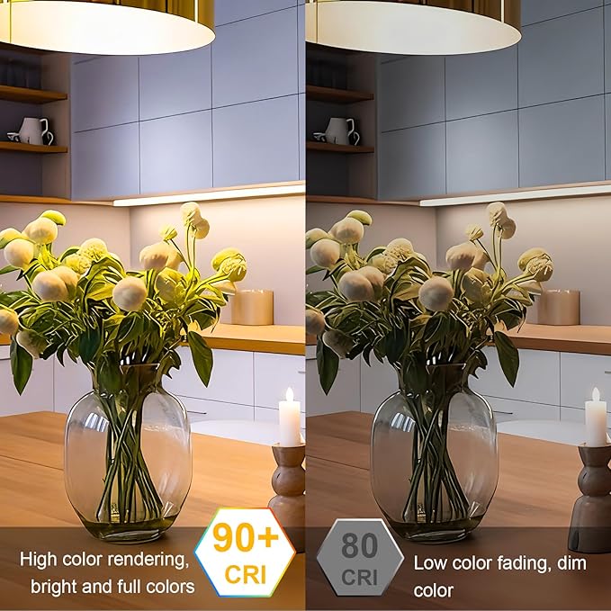 COB LED Strip Lights, ETL Listed Warm White Light Strip 3000K, 16.4ft 24V COB Lights with 1600 LEDs, CRI 90+, Remote, 24V Adapter, LED Lights for Cabinets, Home DIY Lighting Indoor Decoration