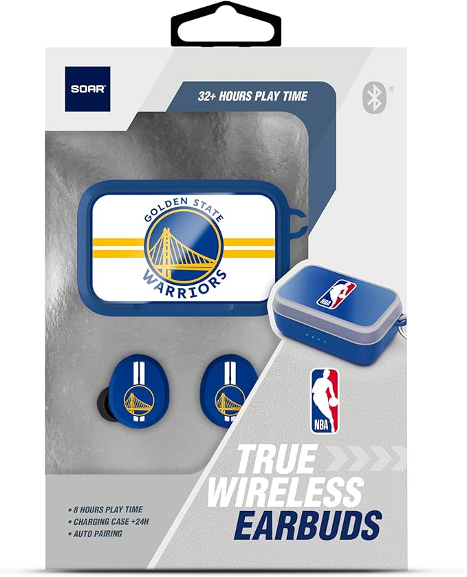 SOAR NBA Wireless Sport Earbuds: Comfortable Fit & Convenient Charging