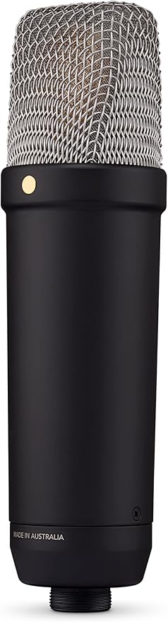 RØDE NT1 5th Gen Large-Diaphragm Studio Condenser Microphone - XLR & USB Outputs - Shock Mount & Pop Filter Included - Music Production, Vocal Recording, Podcasting - Black - Professional Audio