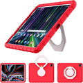 Case for iPad Pro 12.9 6th/5th/4th/3rd Gen, Heavy Duty Shockproof EVA Foam Protective Cover with 360° Rotating Stand, Stable & Lightweight, for Kids, Work, Travel & Creative Use - Red