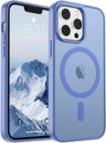 SUPFINE Magnetic for iPhone 12 Pro Max Case (Compatible with MagSafe) (Military Grade Drop Protection) Slim Translucent Matte Shockproof with Anti-Fingerprint Phone Case,Blue Purple