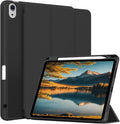 Case for iPad Air 11-Inch M4/M3/M2 2026/2025/2024, iPad Air 5/4 (2022/2020 5th/4th Generation 10.9-Inch) with Pencil Holder, Slim Stand Soft Back Support Touch ID, Auto Wake/Sleep, Black